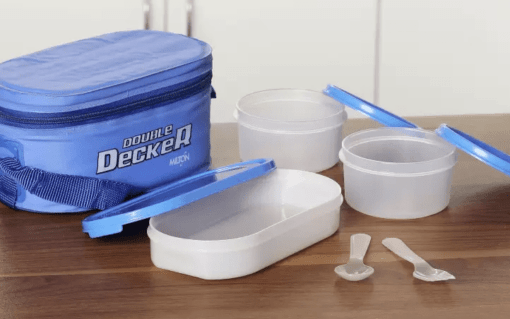 Milton Softline Double Decker Lunch Box, Set of 3, (450 ml, 280 ml, 280 ml) - Image 2